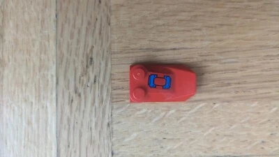 LEGO Slope RED 2 x 3 x 0.7 Curved with Wing Two Blue Sections Sticker (47456) - Image 1 of 2