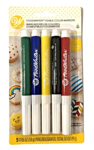 Marcadores de color comestibles Wilton Foodwriter punta fina 5 unidades multicolor descontinuados - Imagen 1 de 5