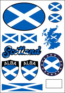 Schottland 11x Aufkleber Karte Auslandskennzeichen Fahne Auto Motorrad PKW AK - Bild 1 von 6