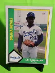 1990 CMC AAA Omaha Royals Green Backs Luis Encarnacion #4