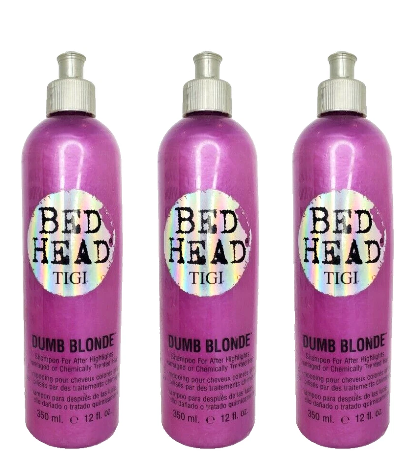 Champú rubio mudo Tigi con 3 cabezales de cama para después de resaltados 12 oz cada uno (394) Foto 1 de 1