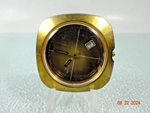 Vintage Timex 1970’s Men’s Manual Wind Watch Date Brown Dial Sold for parts - Picture 1 of 9