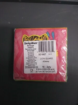 LION GUARD SMALL NAPKINS (16)  Birthday Party Supplies Serviettes Beverage Bunga - Image 1 of 2