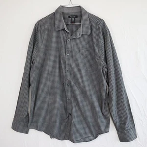 Structure Shirt Mens XL Slim Fit Casual Pocket Button Up Gingham Long Sleeve - Picture 1 of 6