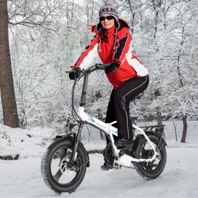 Electric Bike 16Inch Folding City Commuter Bicycle 3.0 Fat Tire E-bike 374.4Wh - Image 1 of 4