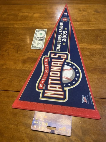MLB Washington Nationals Vintage 2005 Inaugural Season Logo Baseball Pennant NWT Cover