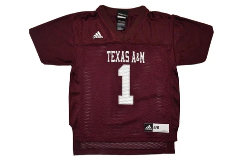 adidas Little Kids Texas A&M Aggies #1 Football Jersey NWT M(5-6), L(7) Cover