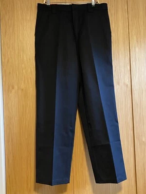 Pantalones negros de trabajo de sarga recta frente plano Kap rojos nuevos con etiquetas talla 38 X 34 PT62BKO NUEVO CON ETIQUETAS Foto 1 de 4