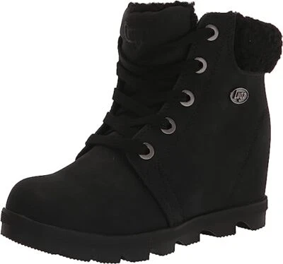 Bota de moda Lugz Marsella polar para mujer - negra Foto 1 de 4