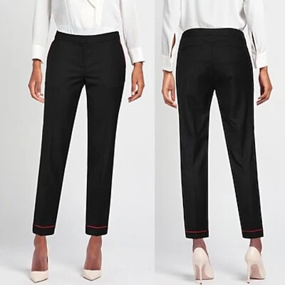 Brooks Brothers 羊毛混纺工作礼服裤子黑色燕尾裤直筒裤 4 码 — 第 1/4 张图片