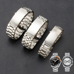 Correa de reloj de acero inoxidable macizo de alta calidad Fit OMEGA para hombre 18/20/22 mm - Imagen 1 de 10