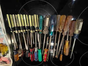 Screwdriver Master Mechanic Craftsman Diamond Great Neck Crescent Sentry White - Picture 1 of 24