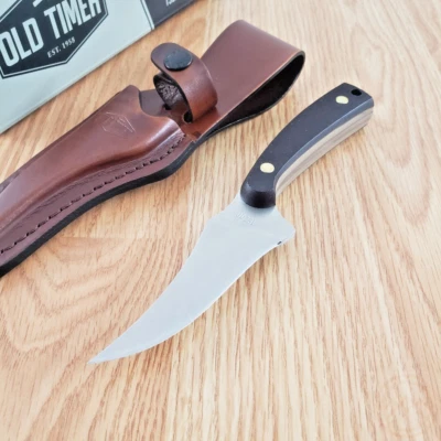 Cuchillo fijo Schrade Old Timer 3,5" hoja de acero inoxidable mango Delrin funda de cuero Foto 1 de 4