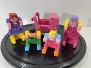 Lot Of 5 - Mattel 1985 Double Dooz Transforming Block Figures Stroller/Vanity - Picture 1 of 4