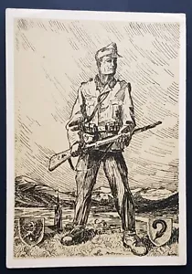 German Original WW2 Postcard Wehrmacht Unused - Picture 1 of 2