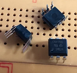 CNY75B 5kV Optokoppler CTR 100-200 % NPN Single mit Basis 50 mA Vishay DIP-6 - Bild 1 von 1