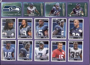 Juego de pegatinas Seattle Seahawks 2012 Earl Thomas Marshawn Lynch Doug Baldwin Rice - Imagen 1 de 1