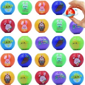 24 Pcs Mini Fidget Spinner Ball Toys for Kids Adults Easter Basket Stuffer, Tops