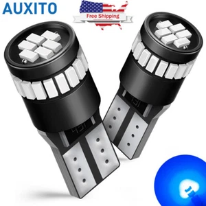 Azul T10 2X LED Interior Licencia Marcador Lateral Mapa Cortesía Bombilla 194 168 W5W - Imagen 1 de 8