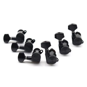 6 Inline Right Locking Electric Guitar Tuning pegs Tuners Machine heads Black - Picture 1 of 9