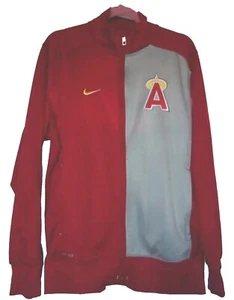 Nike Los Angeles Angels Track Jacket Dri-Fit Red & Gray Full Zip Size Medium - Picture 1 of 7