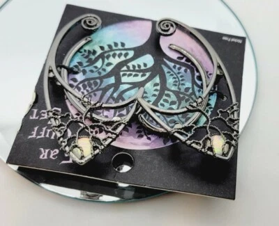 Conjunto de punho de orelha sem níquel GUNMETAL Tree of Life - Imagem 1 de 4