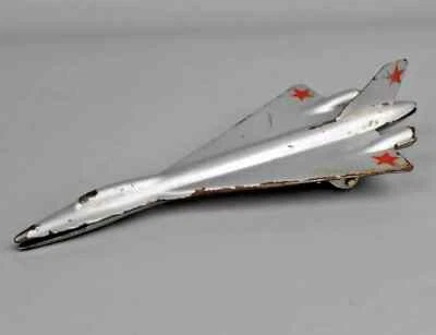 Vintage tin Toy Soviet Toy Army Military Airplane Model USSR Red Star - Image 1 of 4