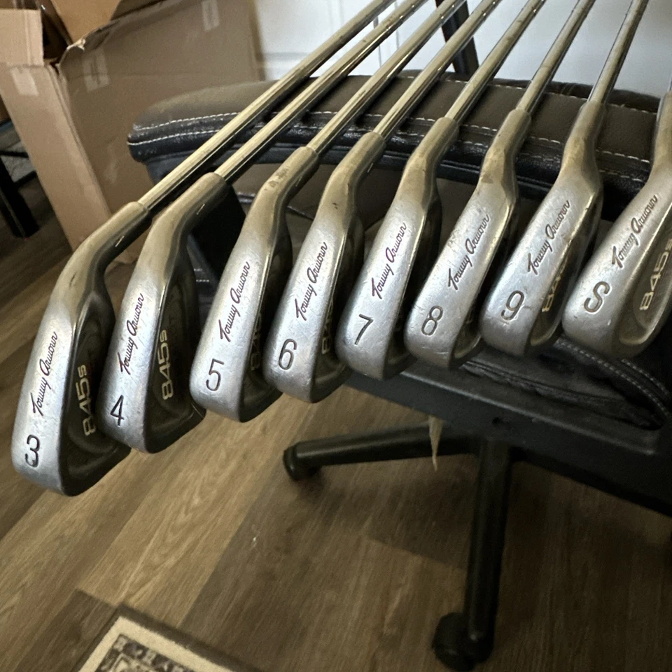 Tommy Armour 845S Oversize Iron Set 3-9 +SW 1* Flat Steel Shaft Right-Handed R - Image 1 of 4