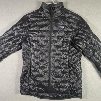 Patagonia Jacket Womens Medium Black Micro Puff Insulated Lightweight Packable - Image 1 of 4