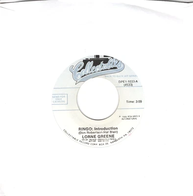 LORNE GREENE:     Ringo  / Ponderosa .. 45 RPM 7462 Foto 1 de 3