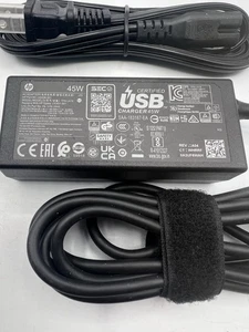 GENUINE HP 45W TPN-LA19  14-DB0025NR AC ADAPTER - Picture 1 of 2