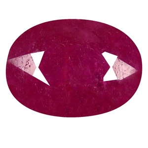 2,01 ct funkelnde ovale Form (8 x 6 mm) roter Saphir natürlicher Edelstein - Bild 1 von 1