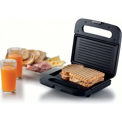 Tostiera Ariete Breakfast Dark Grey 750W con piastre antiaderenti 23x13cm - Immagine 1 di 4