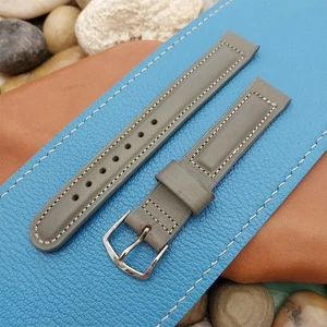 Omega 5/8" graues Kalbsleder unbenutzt nos 50er Jahre Vintage Uhrenarmband - Bild 1 von 5