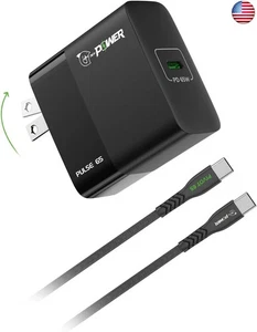 USB C Charger 65W, PD 3.0/PPS Fast Charging Block, Foldable Wall Charger G-POWER - Picture 1 of 7