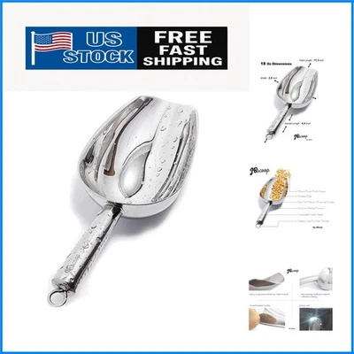 Versátil cuchara de hielo y caramelo de acero inoxidable de alta resistencia de 18 OZ - Fácil de limpiar Foto 1 de 4