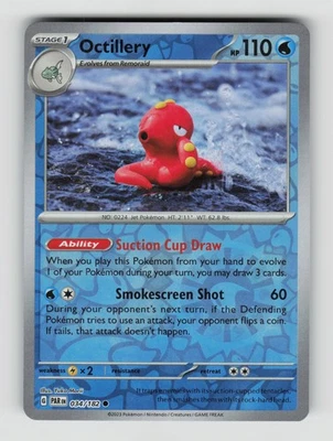 Octillery, , SV04: Paradox Rift, 034/182, Common, Reverse Holo, NM - Image 1 of 2