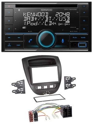 Kenwood CD 2DIN DAB USB MP3 Bluetooth Autoradio für Citroen C1 Toyota Aygo Peuge - Bild 1 von 4