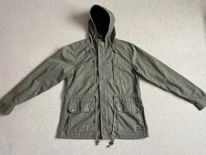 Billabong Herren Parka Jacke mit Kapuze Grün XL Wintermantel Y2K Surfer - Bild 1 von 18