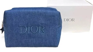 Dior Beauty Denim Blue Clutch Cosmetic Bag Makeup Pouch New In Box - Picture 1 of 15