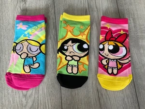 PACK DE 3 CALCETINES DE ENTRENAMIENTO CARTOON NETWORK THE POWER PUFF NIÑAS...TOTALMENTE NUEVOS...TALLA 4-8... - Imagen 1 de 1