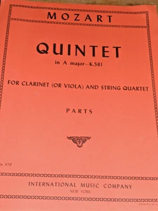Mozart Quintett A-Dur KV 581 für Klarinette (oder Viola) & Streichquartett - 6 Pt - Bild 1 von 2