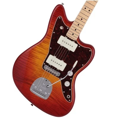 Fender 2024 Made in Japan Hybrid II Jazzmaster Flame Sunset Orange Trasparente - Immagine 1 di 4