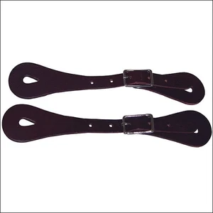 81AI Hilason Burgundy Latigo Leather Spur Straps Western Cowboy - Picture 1 of 4