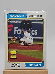 Copa Oro Novato Bobby Witt Jr. Topps Heritage 2023 Kansas City Royals #85  - Imagen 1 de 2