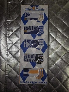 White Castle Socks What You Crave One Size Fits Most Odd Sox 5 Pack Crew Socks - Picture 1 of 2