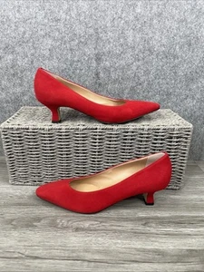 Russell & Bromley rote Kelly Kitten Pumps UVP 195£ brandneu Größe 40 - Bild 1 von 6