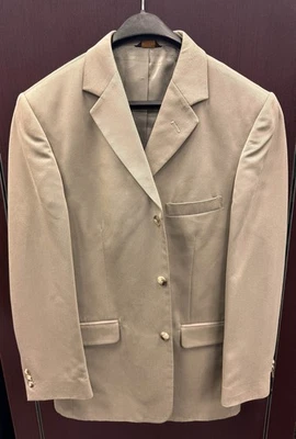 VINTAGE Men's Tan 3 Button Notch Lapel Blazer, John Henry, 40R - Image 1 of 4