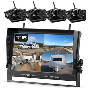 4 drahtlose Rückfahrkamera magnetisch: 10,1" IPS Full-Size DVR 10 Zoll - 4 Kameras - Bild 1 von 7