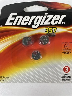 Energizer 357BP-3 pack of 3 357 NEW - Image 1 of 4